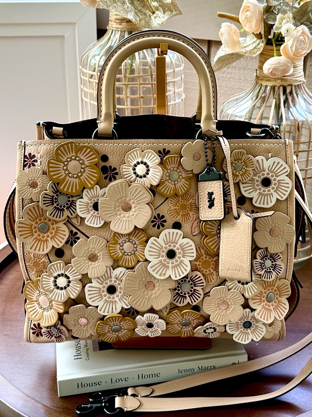 Coach 1941 Rogue 31 Bag with Tea Rose Appliqué | Beechwood - Picture 16 of 17